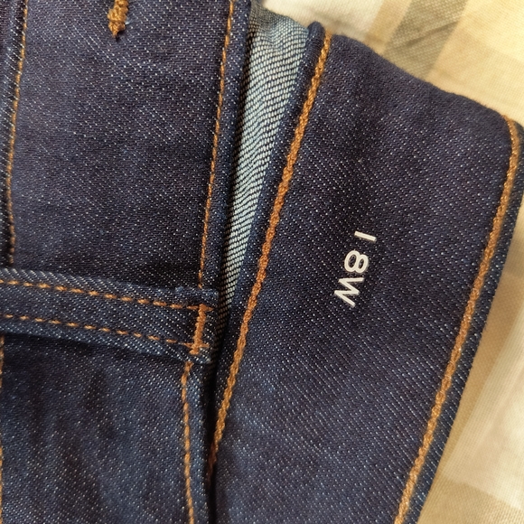 Women's Dark Blue Capri Jeans - Picture 4 of 5